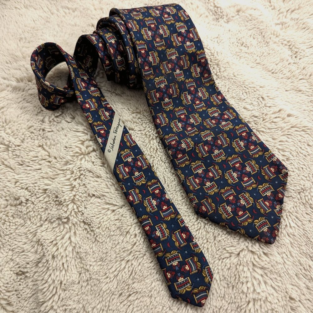 Salvatore Ferragamo Genie Holding Magic Carpet Tie